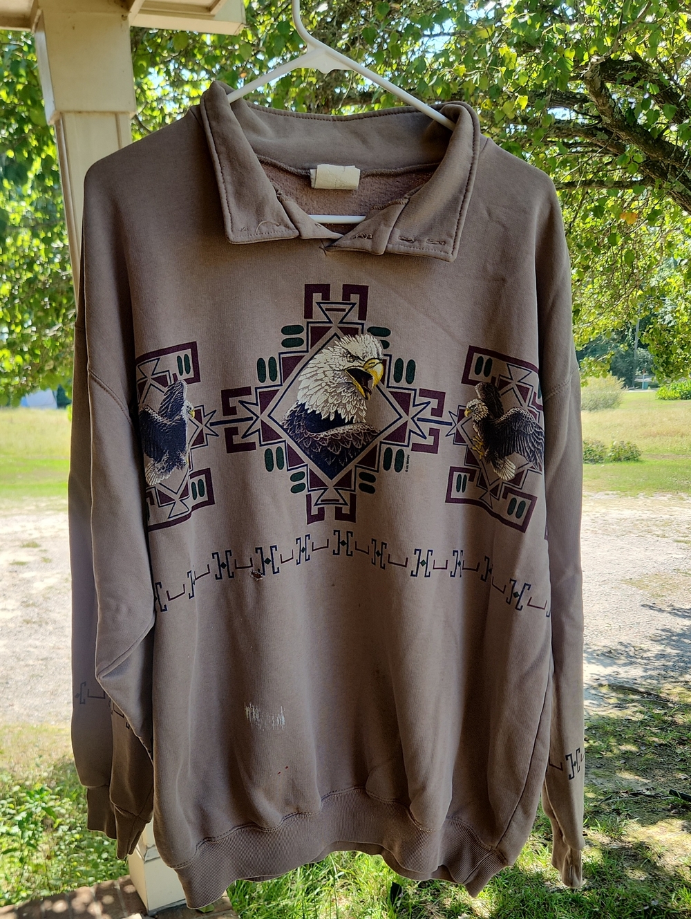Vintage Eagle Pullover Sweatshirt AOP XL